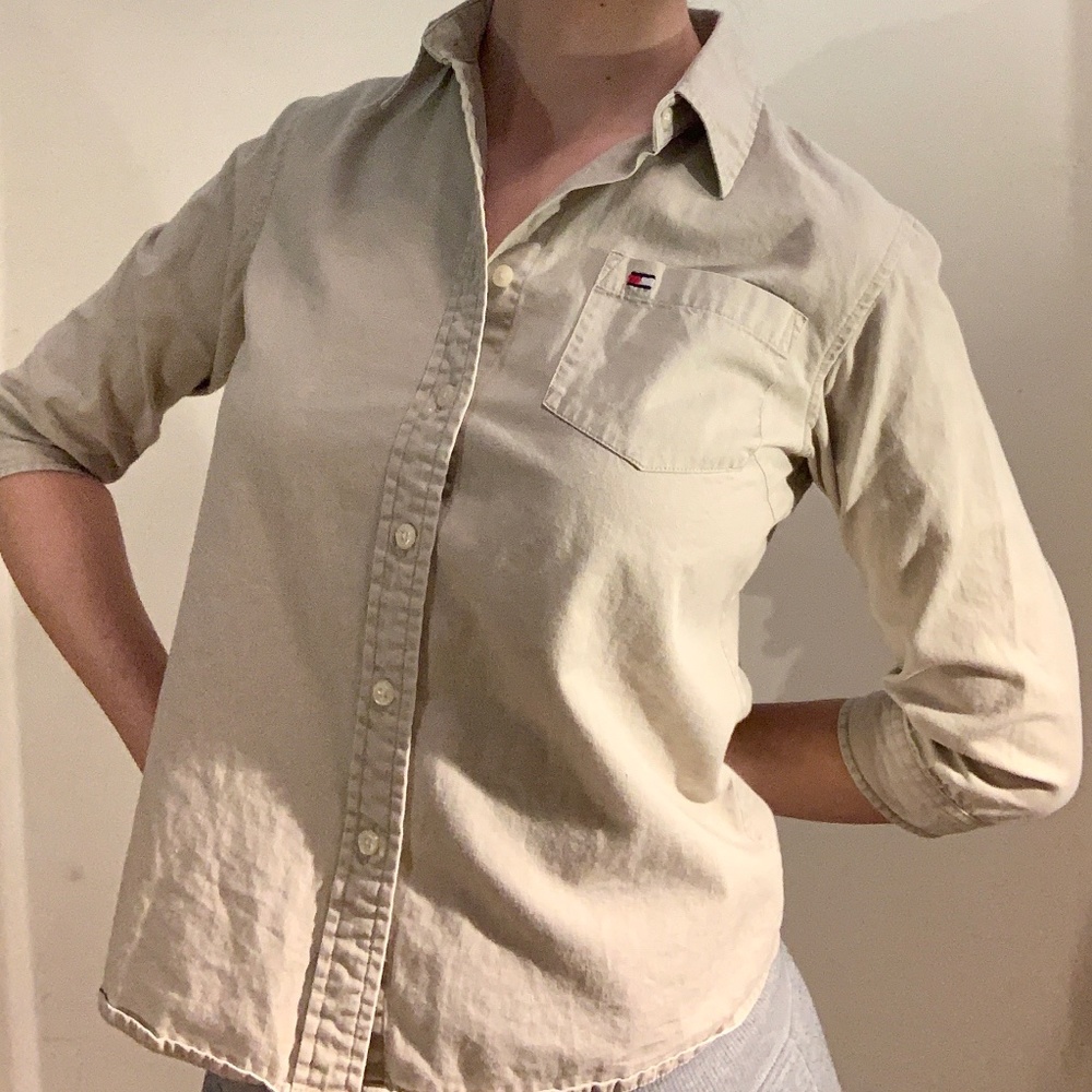 Vintage Tommy Hilfiger Button-Up Shirt- Size S
